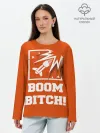 Лонгслив женский. Хлопок / Boom Bitch!