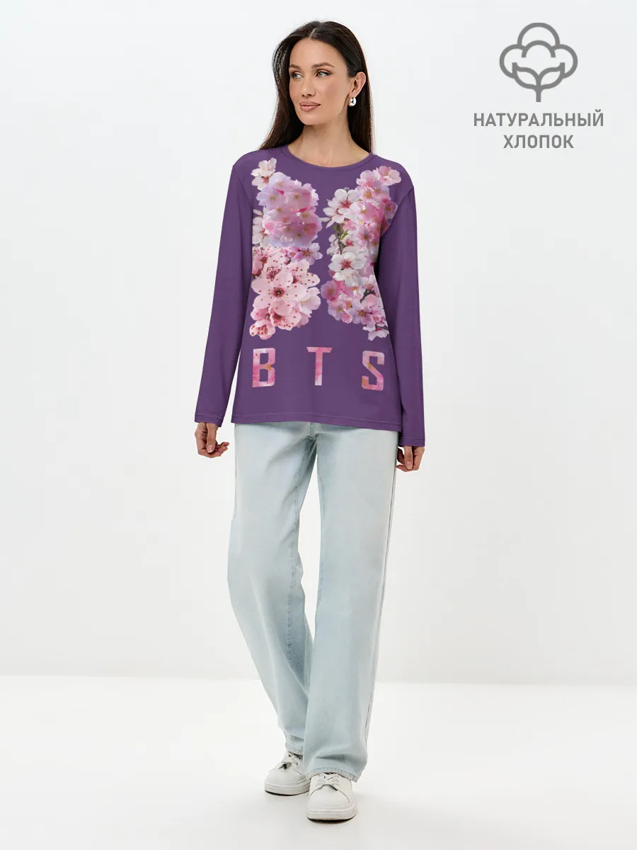 Лонгслив женский. Хлопок / BTS