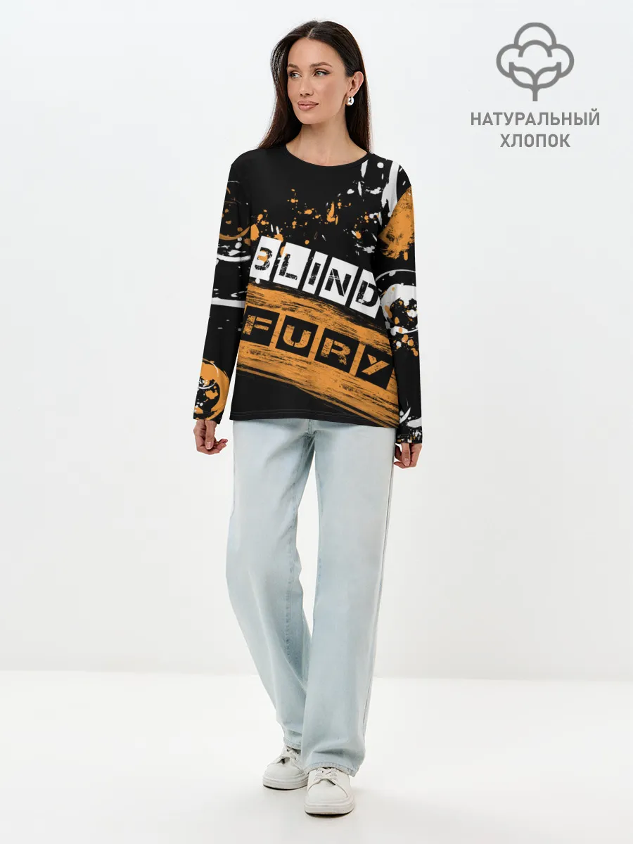 Лонгслив женский. Хлопок / BLIND FURY