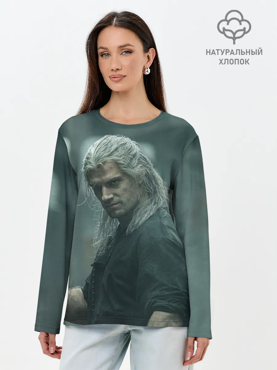 Лонгслив женский. Хлопок / Ведьмак Геральт