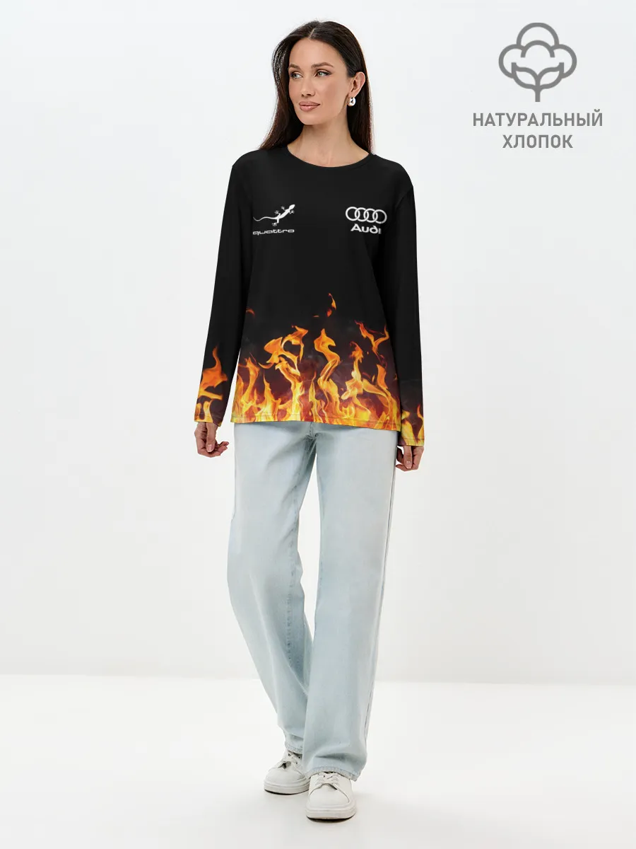 Лонгслив женский. Хлопок / Audi Ауди