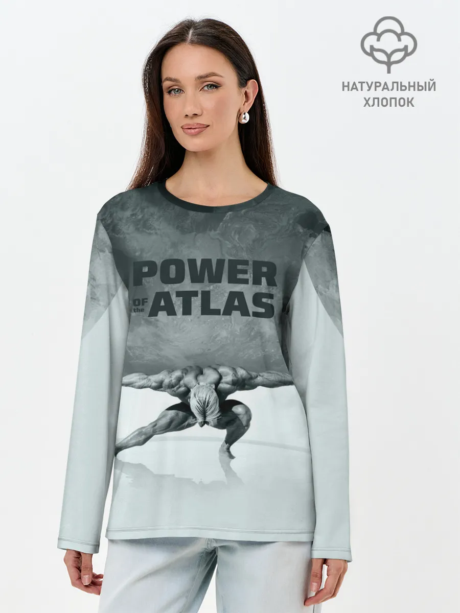 Лонгслив женский. Хлопок / Power of the Atlas