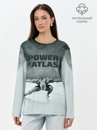 Лонгслив женский. Хлопок / Power of the Atlas