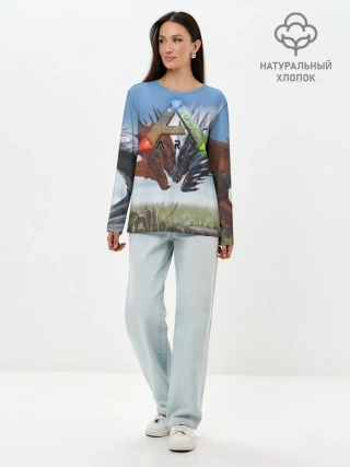 Лонгслив женский. Хлопок / Ark Survival Evolved