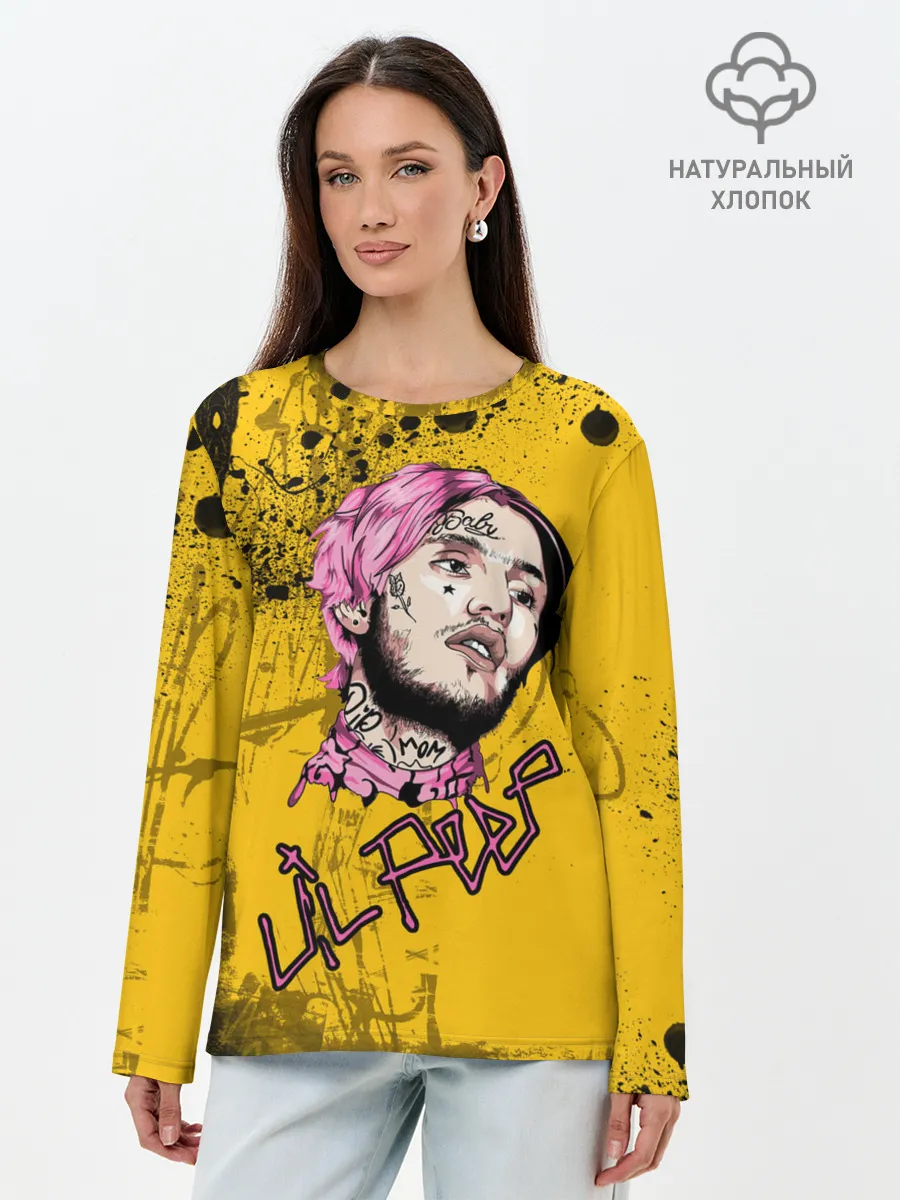 Лонгслив женский. Хлопок / Lil Peep
