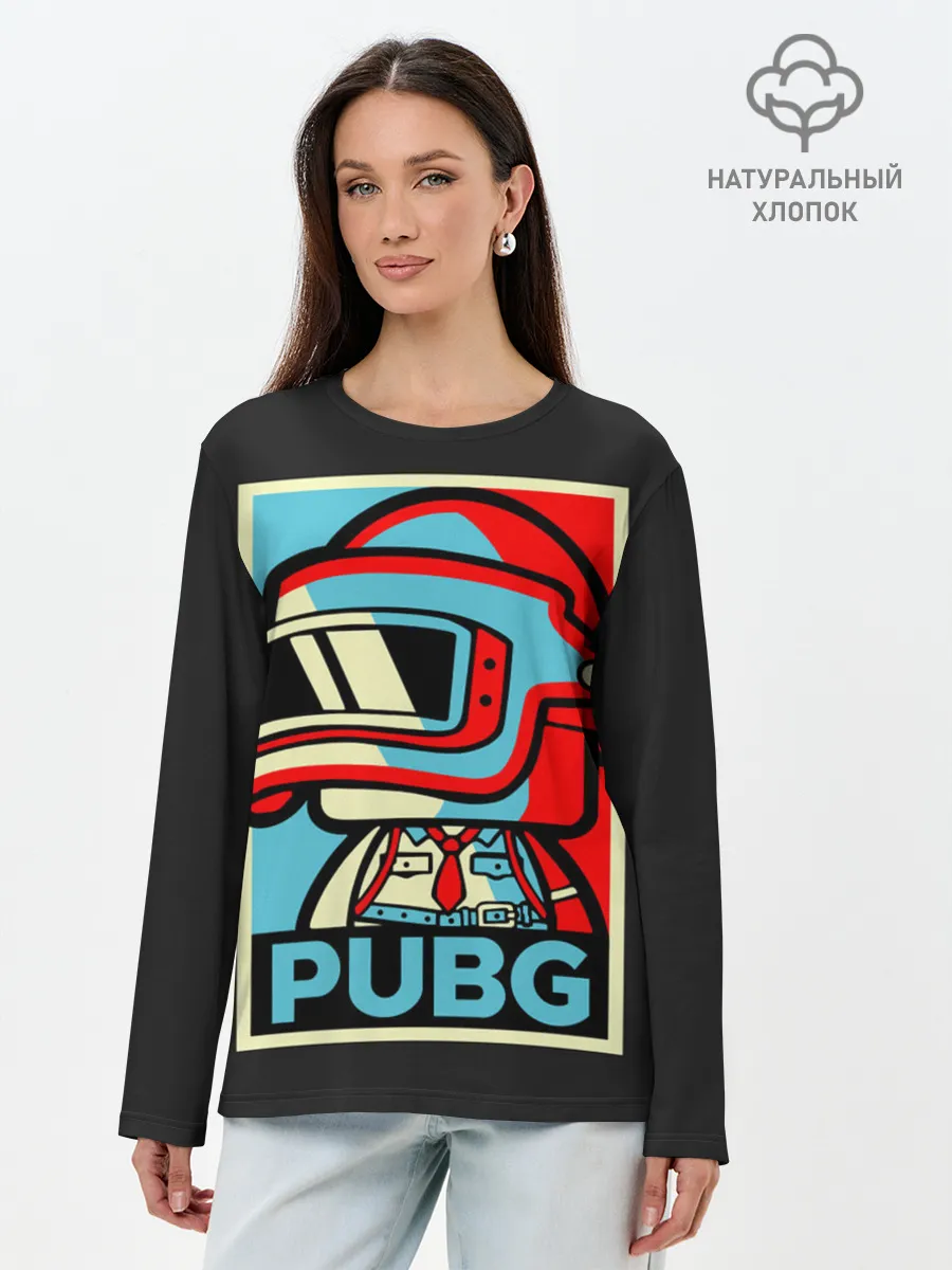 Лонгслив женский. Хлопок / PUBG