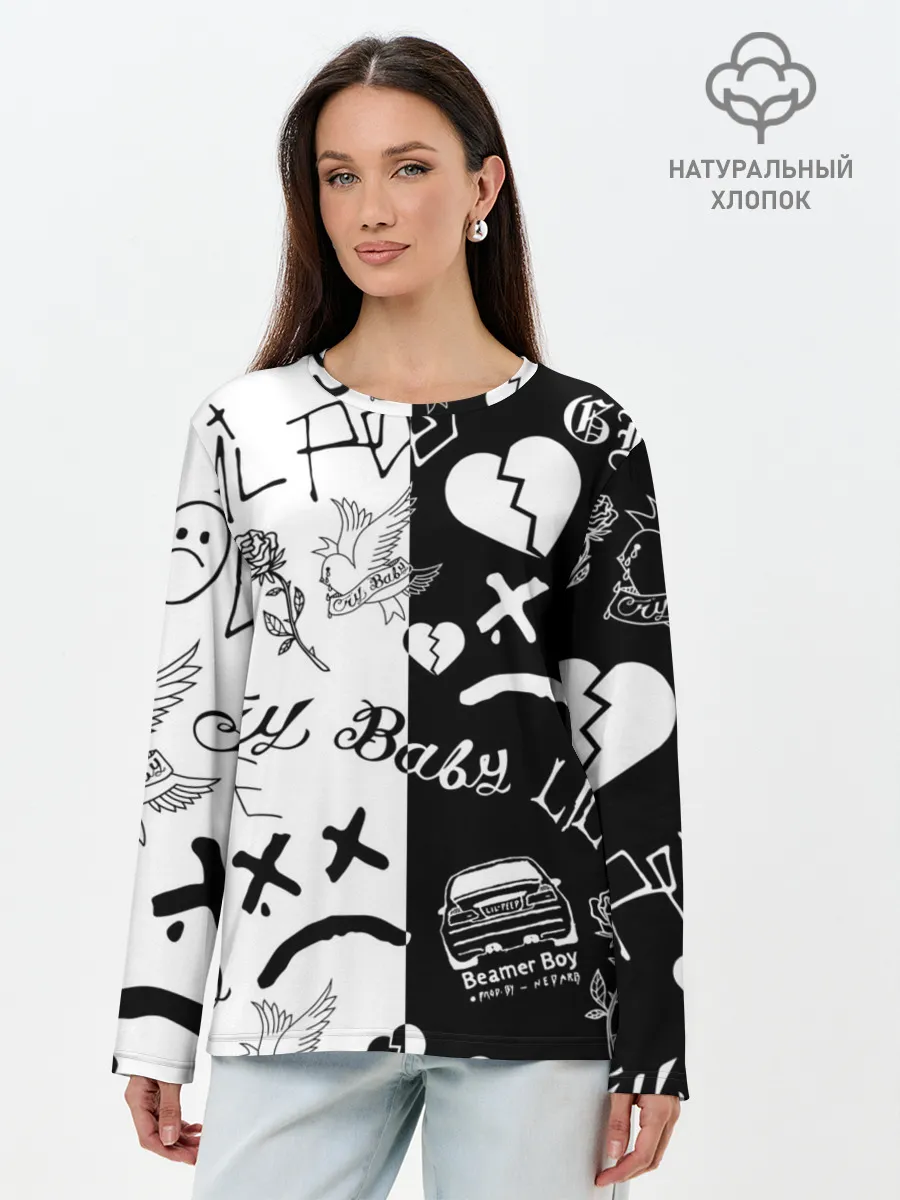 Лонгслив женский. Хлопок / LIL PEEP