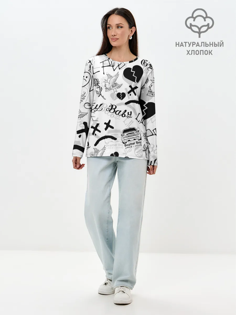 Лонгслив женский. Хлопок / LIL PEEP