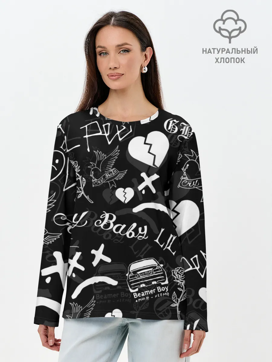 Лонгслив женский. Хлопок / LIL PEEP
