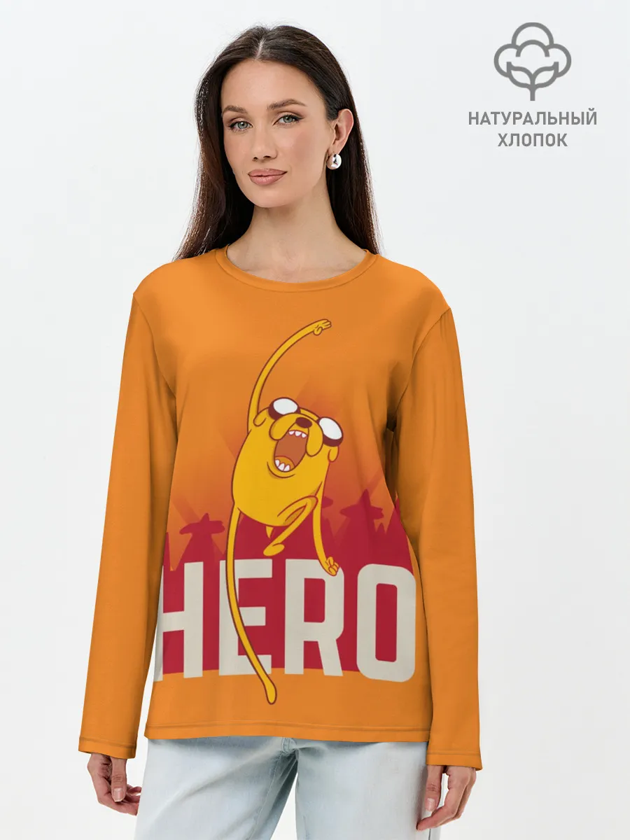 Лонгслив женский. Хлопок / HERO.Джейк