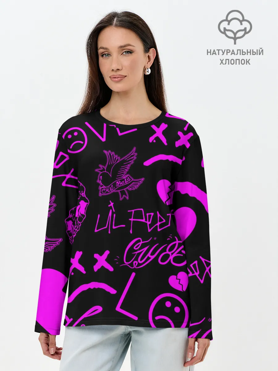 Лонгслив женский. Хлопок / Lil Peep