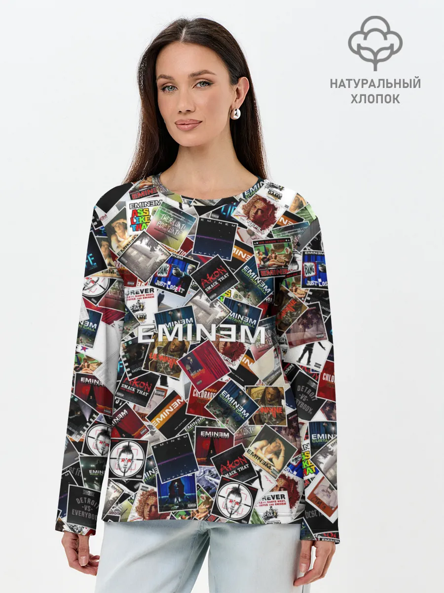 Лонгслив женский. Хлопок / Дискография EMINEM