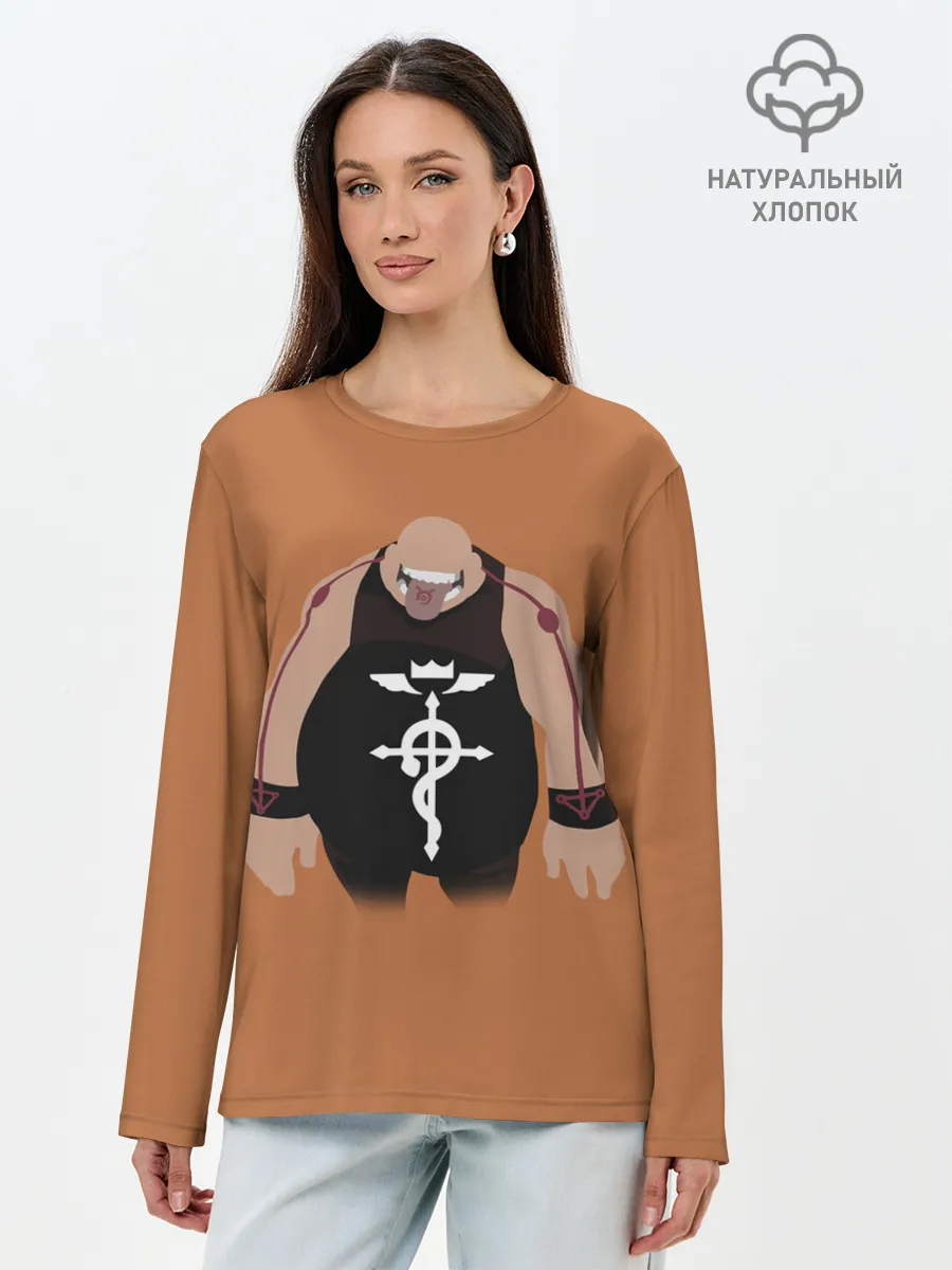 Лонгслив женский. Хлопок / Стальной алхимик