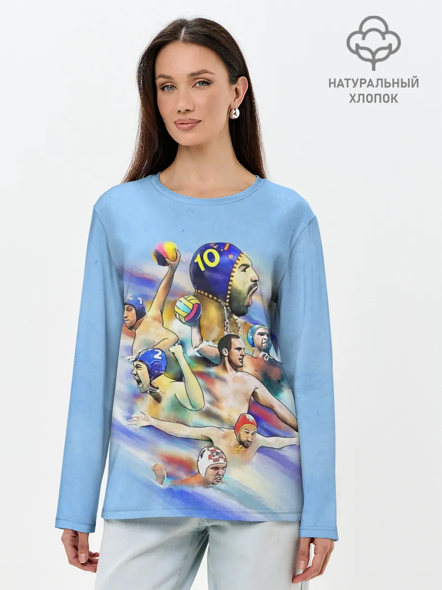 Лонгслив женский. Хлопок / Water polo players