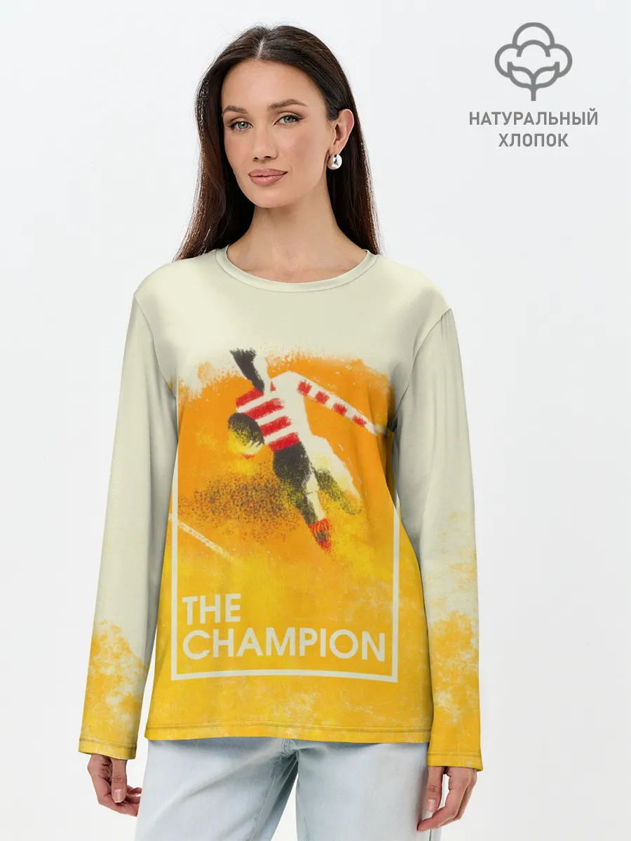 Лонгслив женский. Хлопок / Регби. The Champion