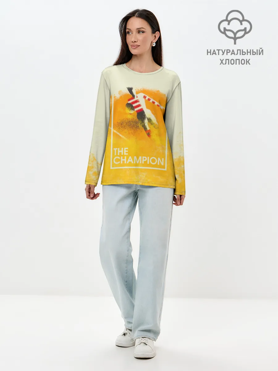 Лонгслив женский. Хлопок / Регби. The Champion