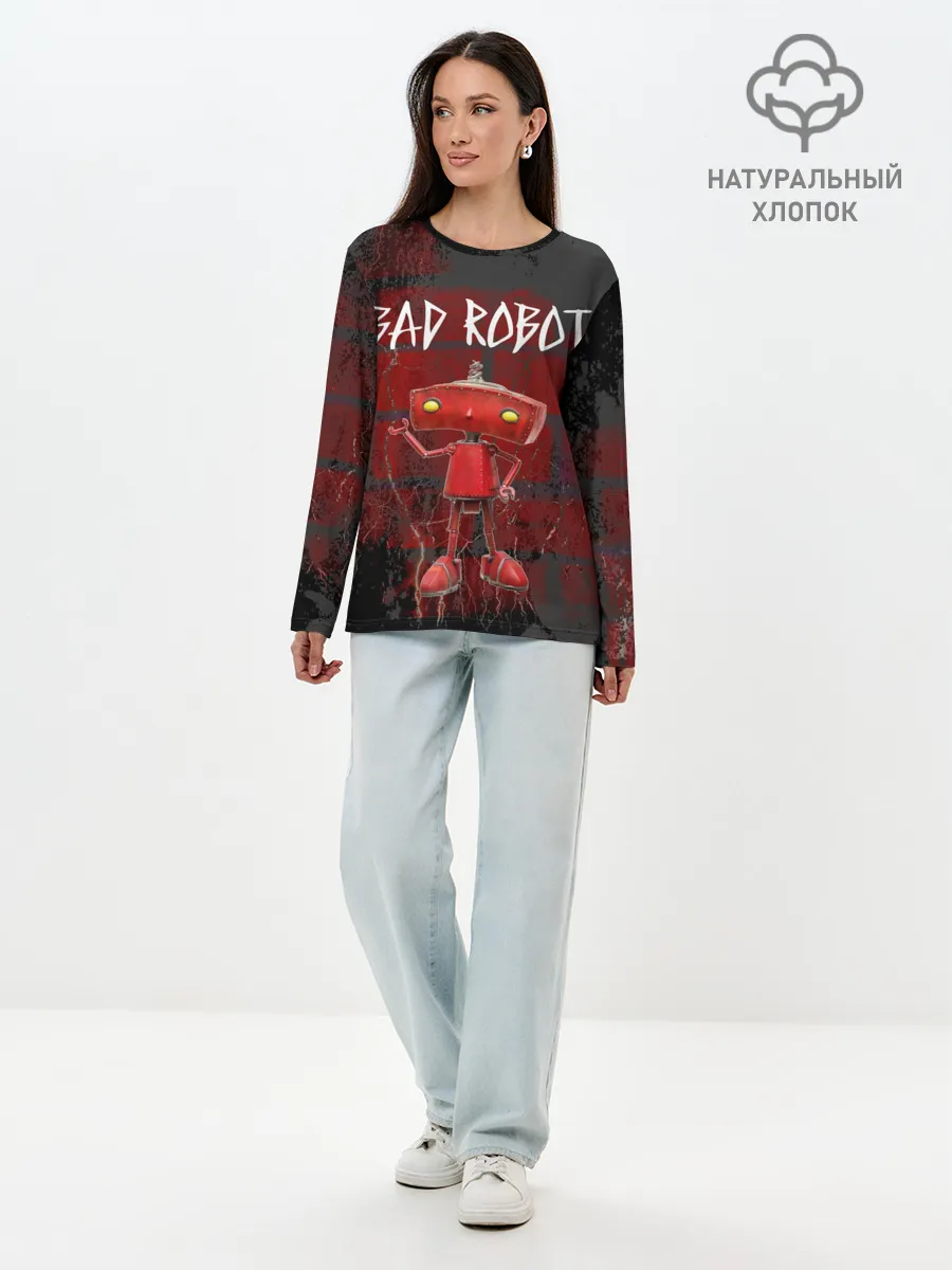 Лонгслив женский. Хлопок / Bad Robot