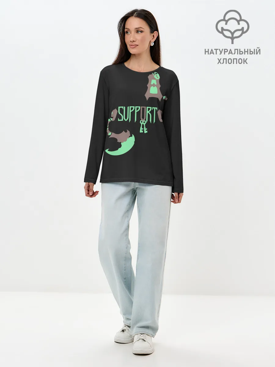Лонгслив женский. Хлопок / Support