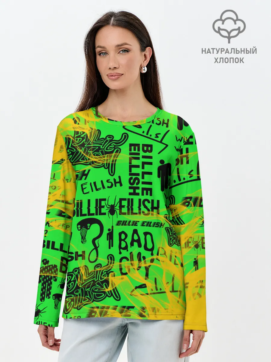 Лонгслив женский. Хлопок / BILLIE EILISH.