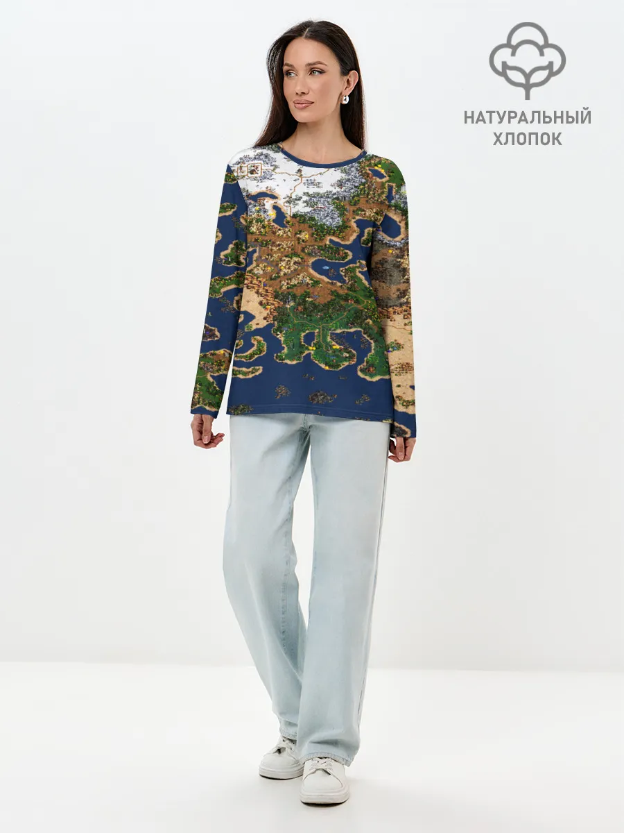 Лонгслив женский. Хлопок / HEROES 3 КАРТА