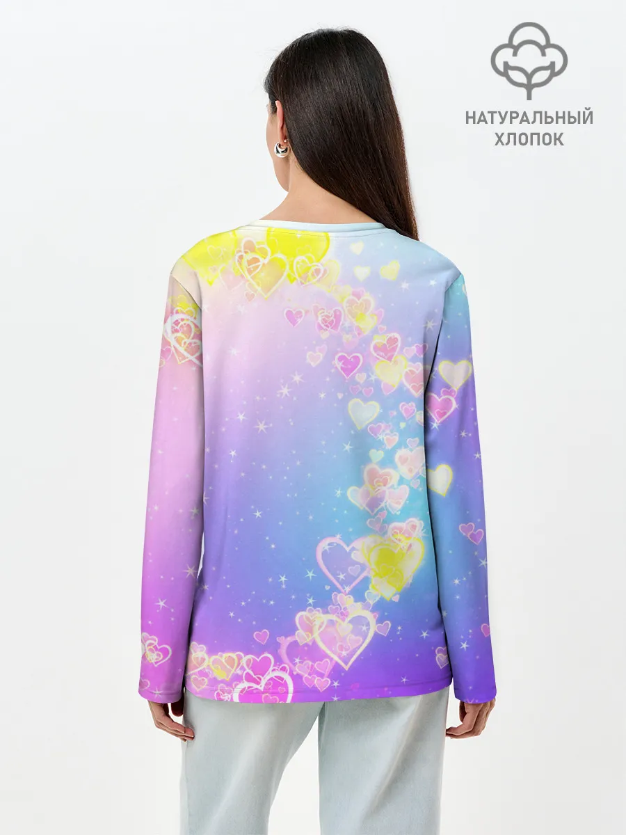 Лонгслив женский. Хлопок / ЛЮБОВЬ ГРАДИЕНТ