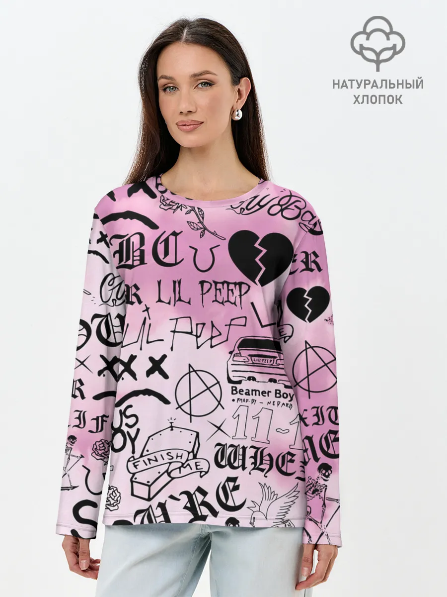 Лонгслив женский. Хлопок / LIL PEEP.