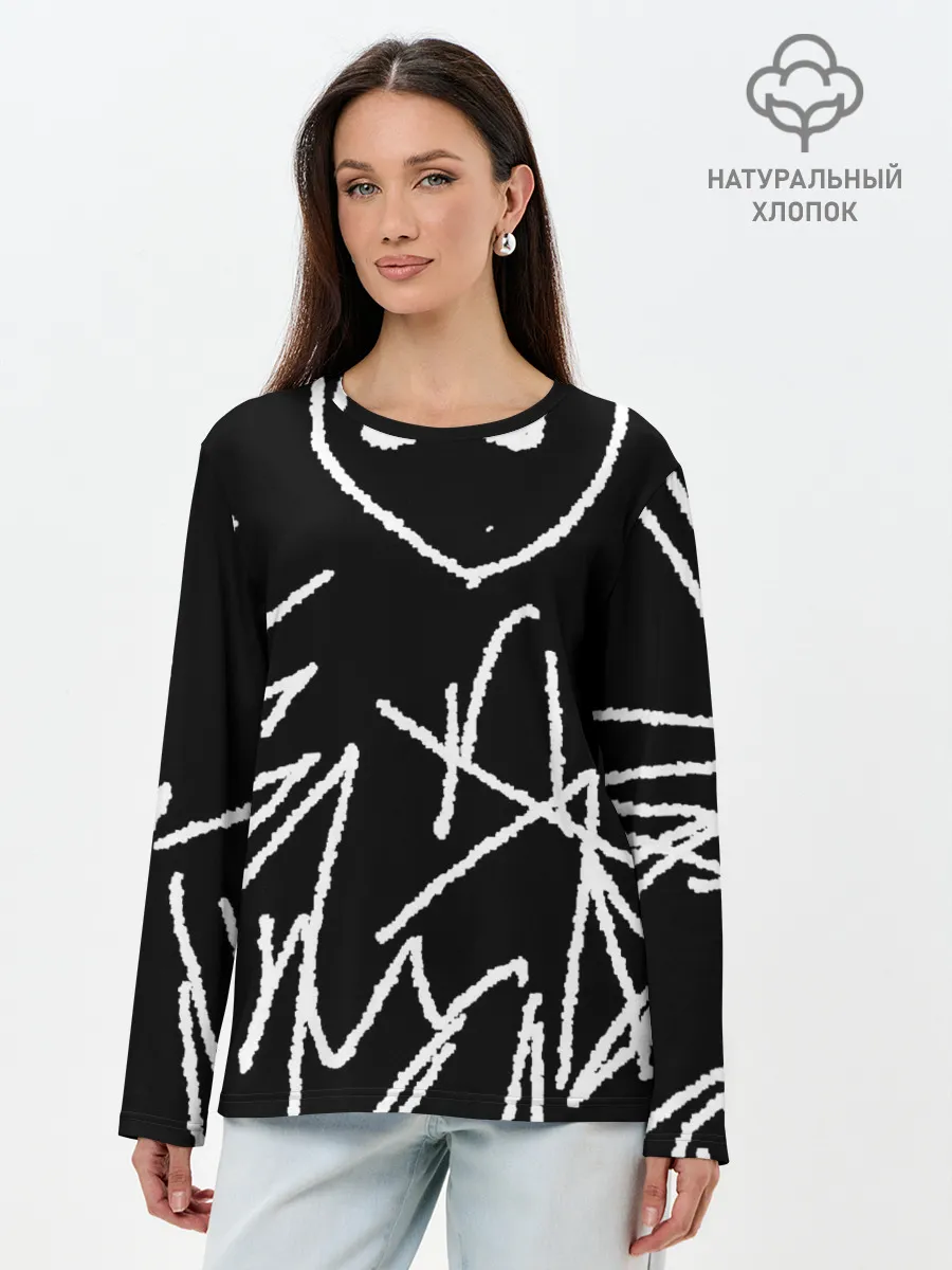 Лонгслив женский. Хлопок / Schizophrenia