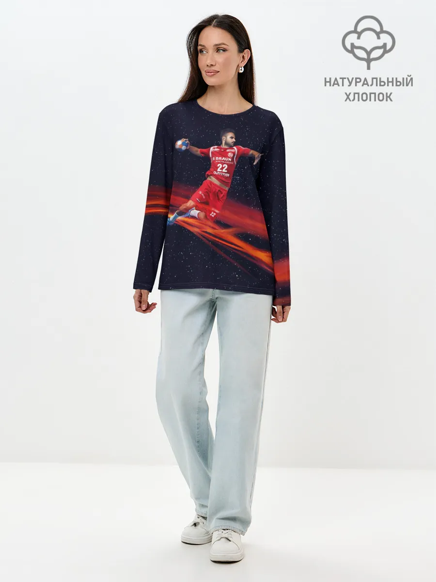 Лонгслив женский. Хлопок / Гандболист