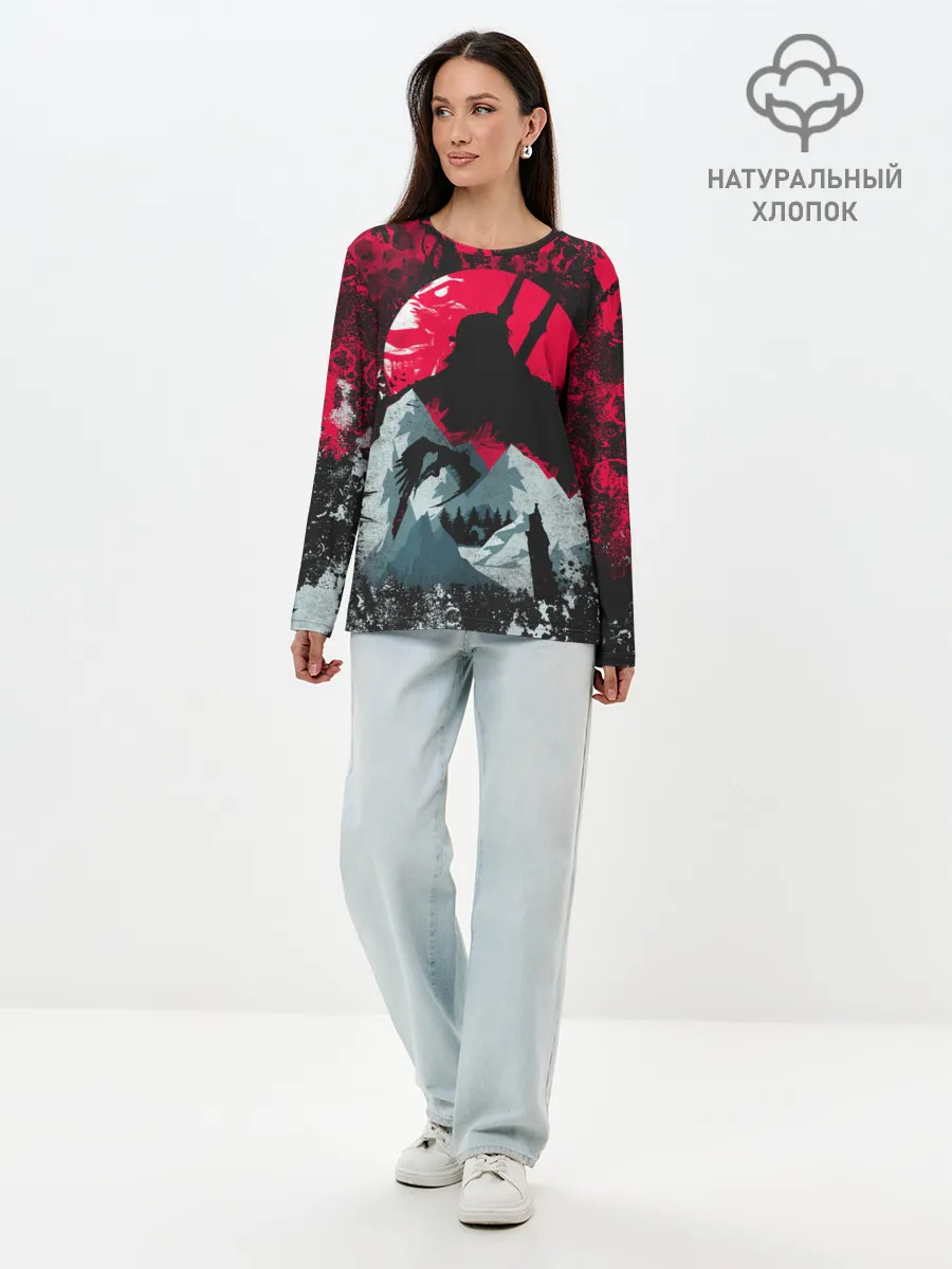 Лонгслив женский. Хлопок / Ведьмак