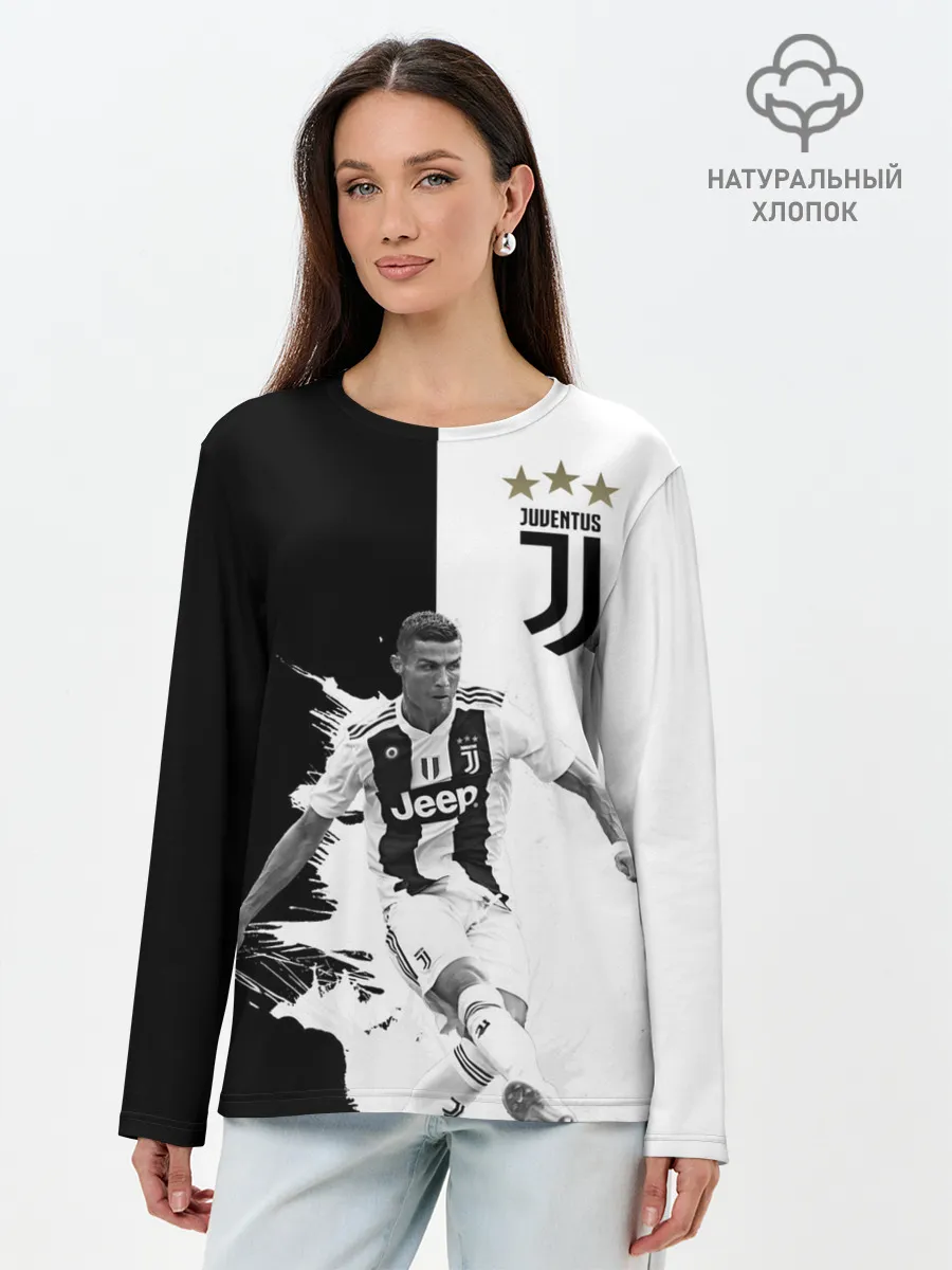 Лонгслив женский. Хлопок / Cristiano Ronaldo