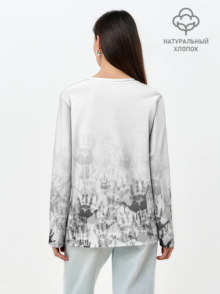 Лонгслив женский. Хлопок / nCoV | КОРОНАВИРУС