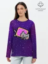 Лонгслив женский. Хлопок / Nyan Cat