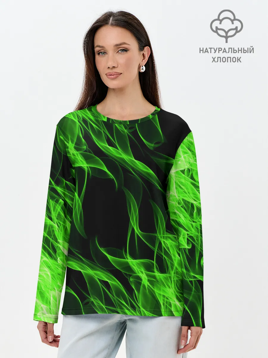 Лонгслив женский. Хлопок / TOXIC FLAME