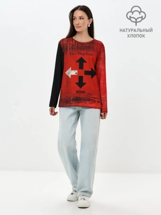 Лонгслив женский. Хлопок / Three Days Grace