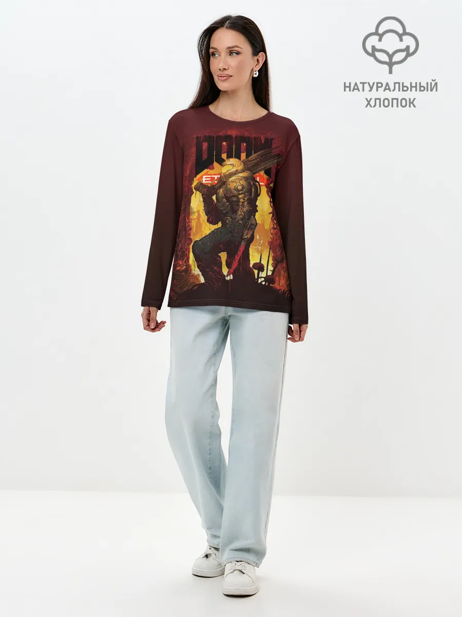 Лонгслив женский. Хлопок / Doom Eternal