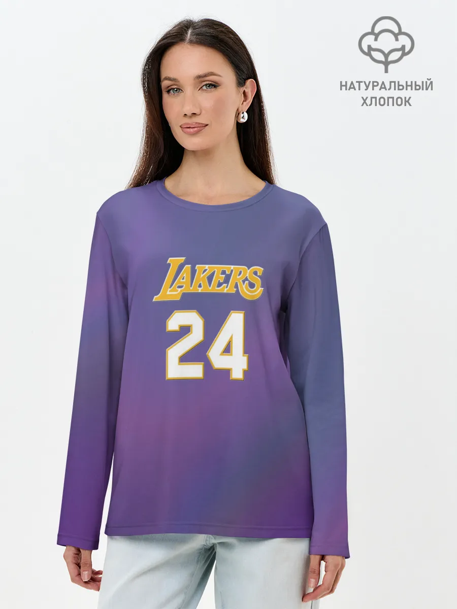 Лонгслив женский. Хлопок / Los Angeles Lakers / Kobe Brya
