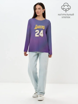 Лонгслив женский. Хлопок / Los Angeles Lakers / Kobe Brya
