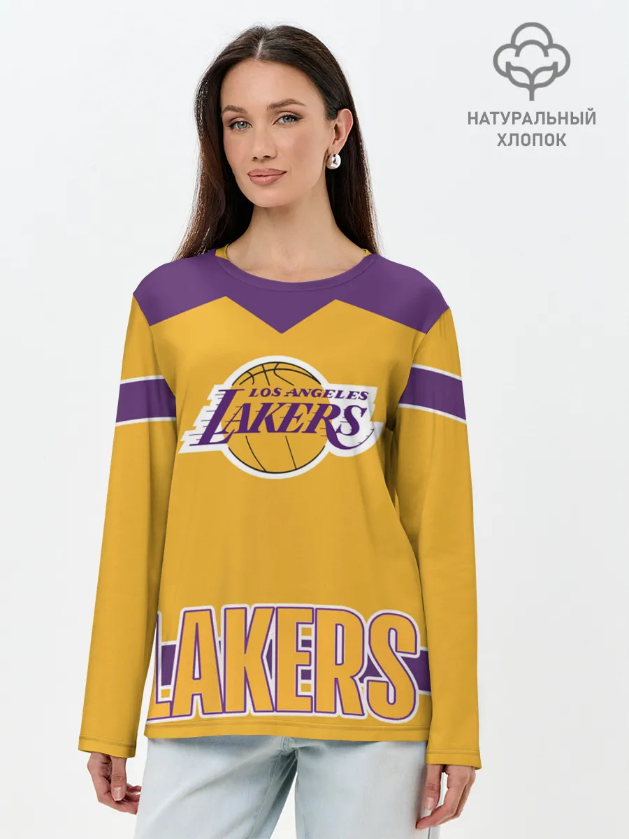 Лонгслив женский. Хлопок / Los Angeles Lakers