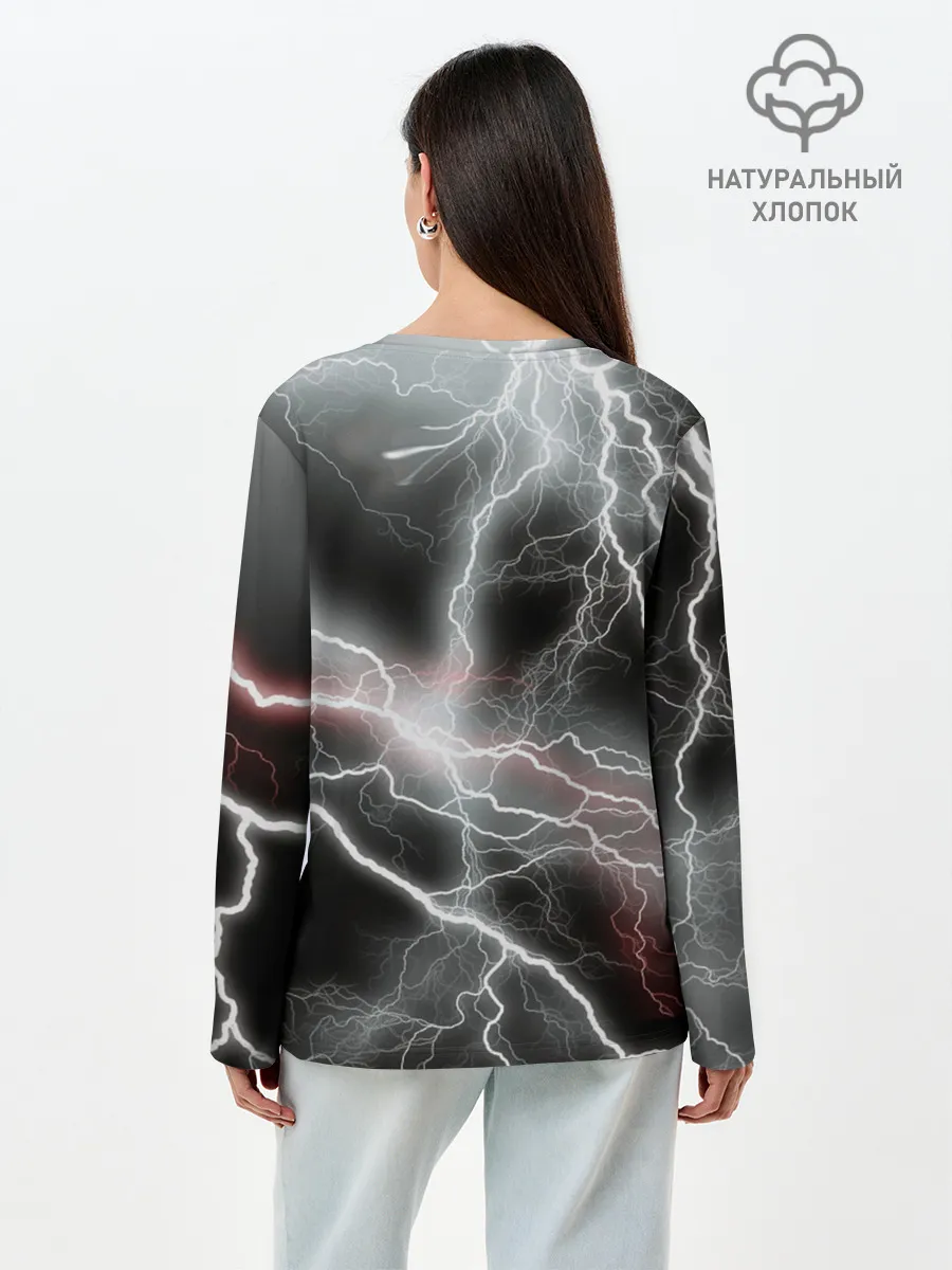 Лонгслив женский. Хлопок / молния