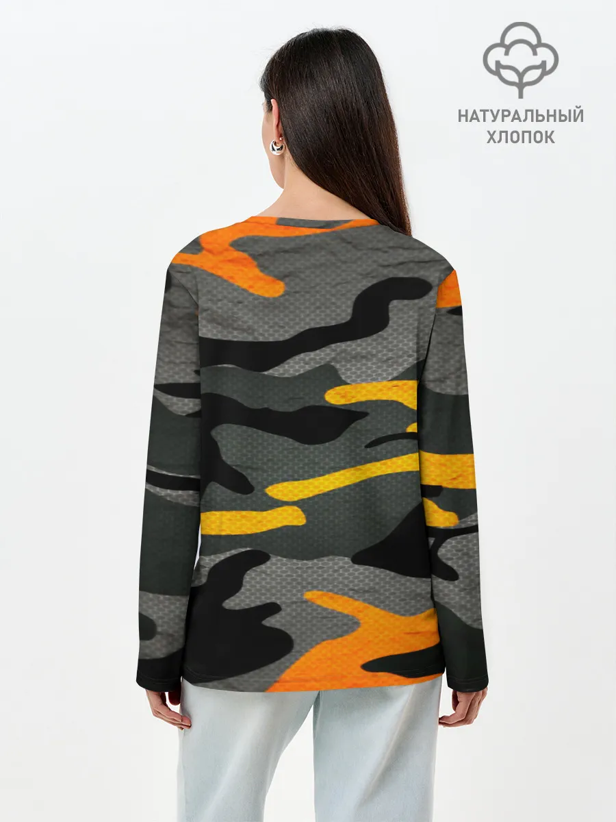 Лонгслив женский. Хлопок / КАМУФЛЯЖ АРМЕЙСКИЙ
