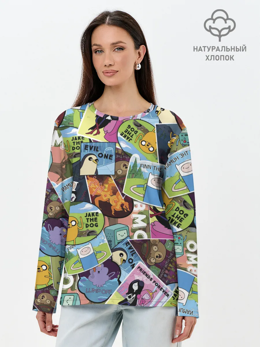 Лонгслив женский. Хлопок / Время Приключений