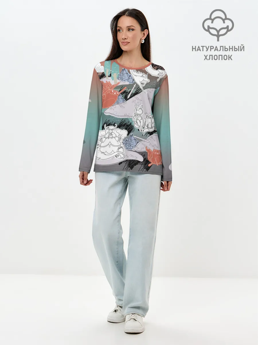 Лонгслив женский. Хлопок / Время Приключений