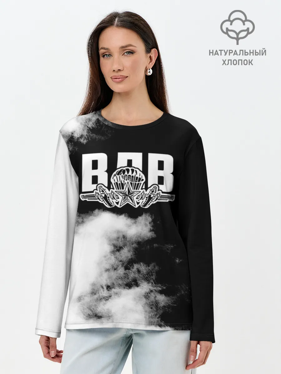 Лонгслив женский. Хлопок / ВДВ