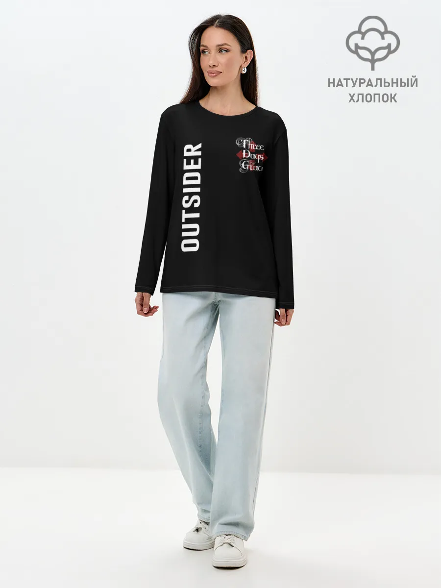 Лонгслив женский. Хлопок / Three Days Grace