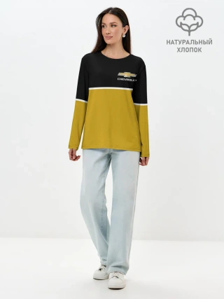 Лонгслив женский. Хлопок / Chevrolet