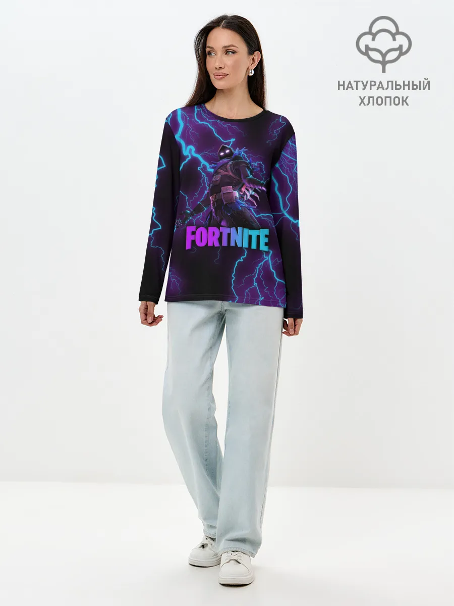 Лонгслив женский. Хлопок / FORTNITE RAVEN