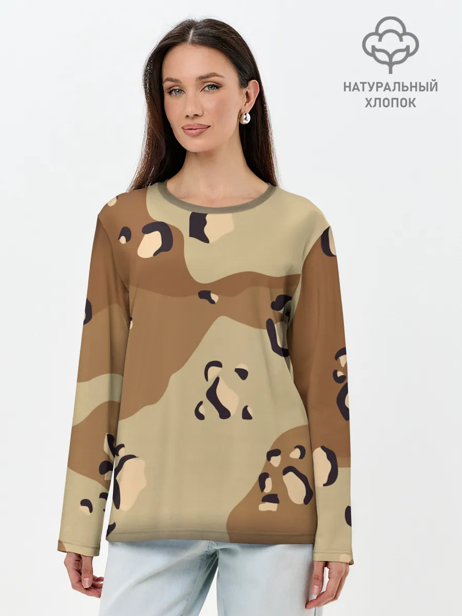 Лонгслив женский. Хлопок / ПОЛЕВОЙ АРМЕЙСКИЙ