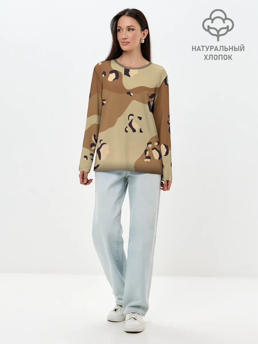 Лонгслив женский. Хлопок / ПОЛЕВОЙ АРМЕЙСКИЙ