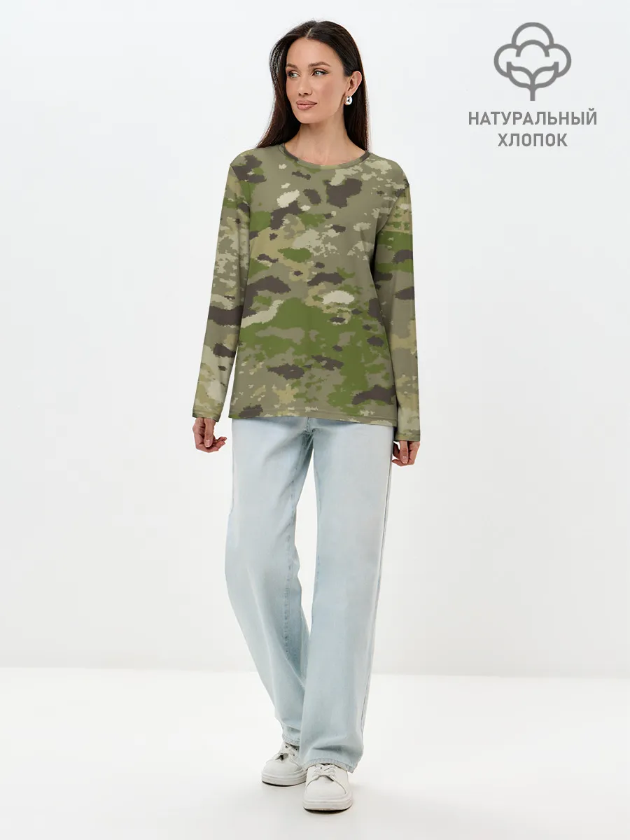 Лонгслив женский. Хлопок / CAMOUFLAGE