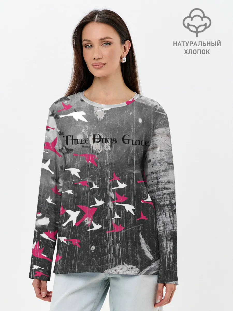 Лонгслив женский. Хлопок / Three Days Grace art